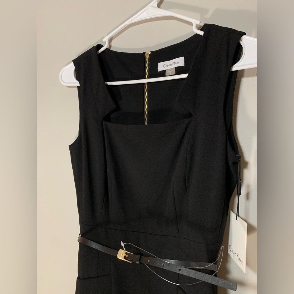 🖤 NWT Calvin Klein Little Black Dress With Belt 🖤